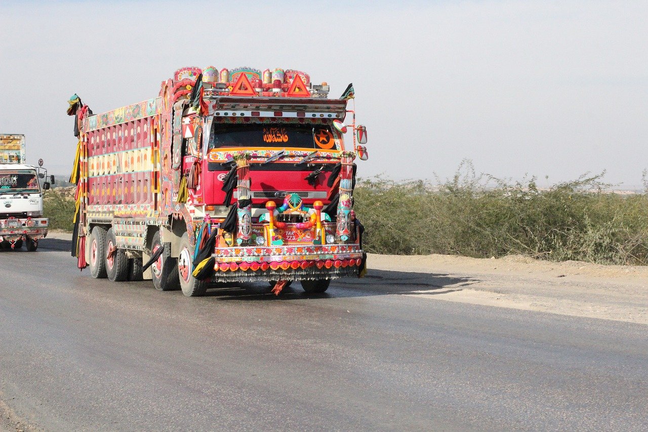 truck, dummper, road