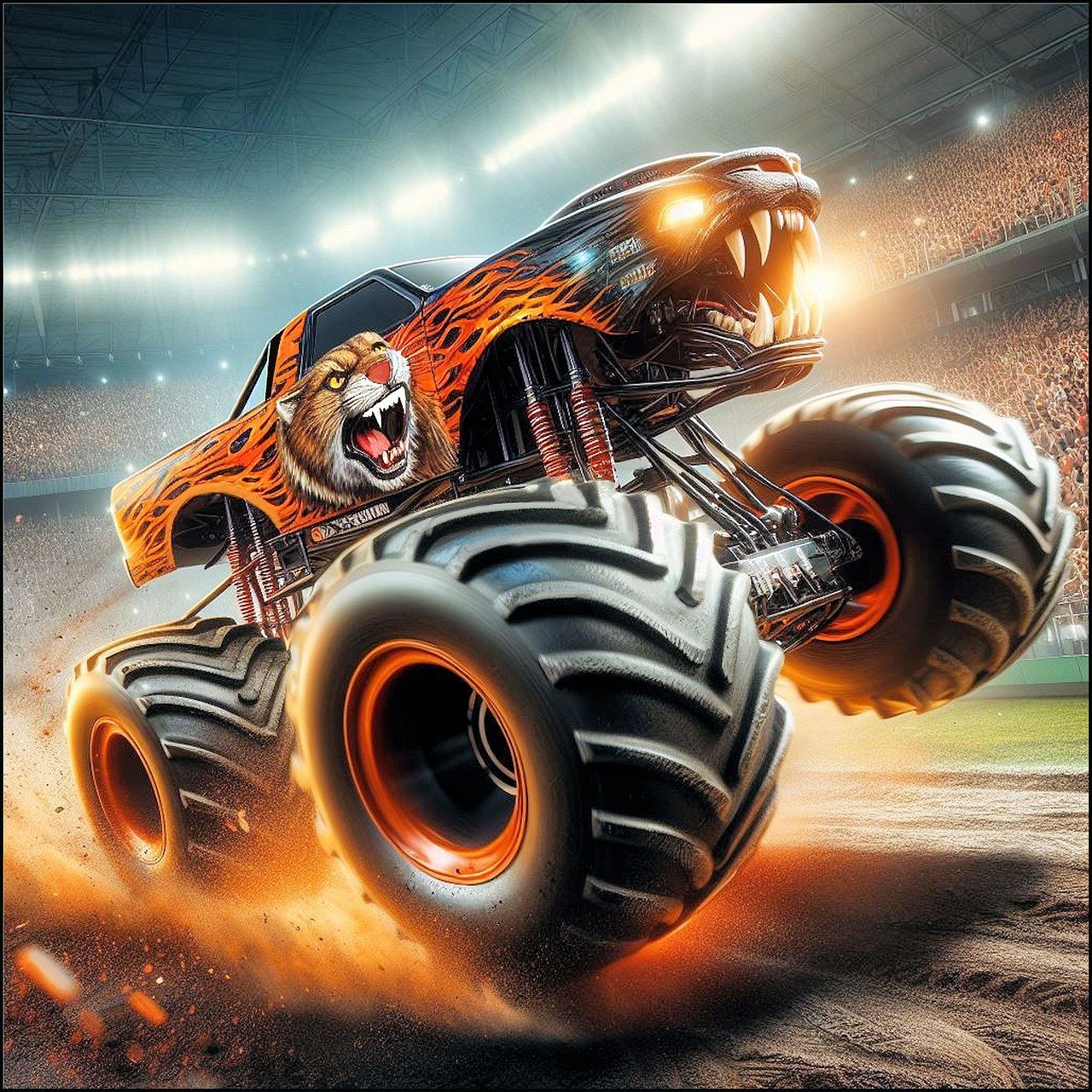 ai generated, monster truck, truck