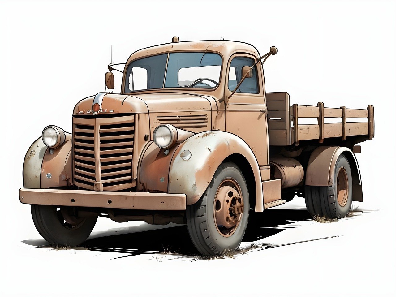 truck, old truck, vintage